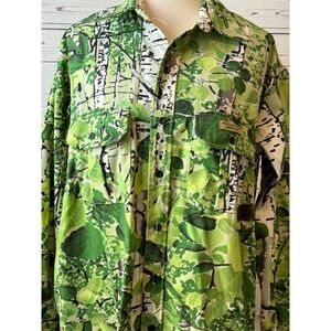 Rocky‎ Mountain Flannel Shirt Brushpropper Mens Camo Chamois XL 90s Y2K Vintage